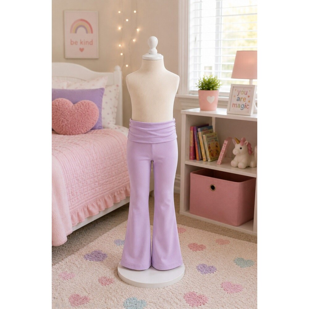 New Old Navy Girls XS Pink Foldover Flare Pants
